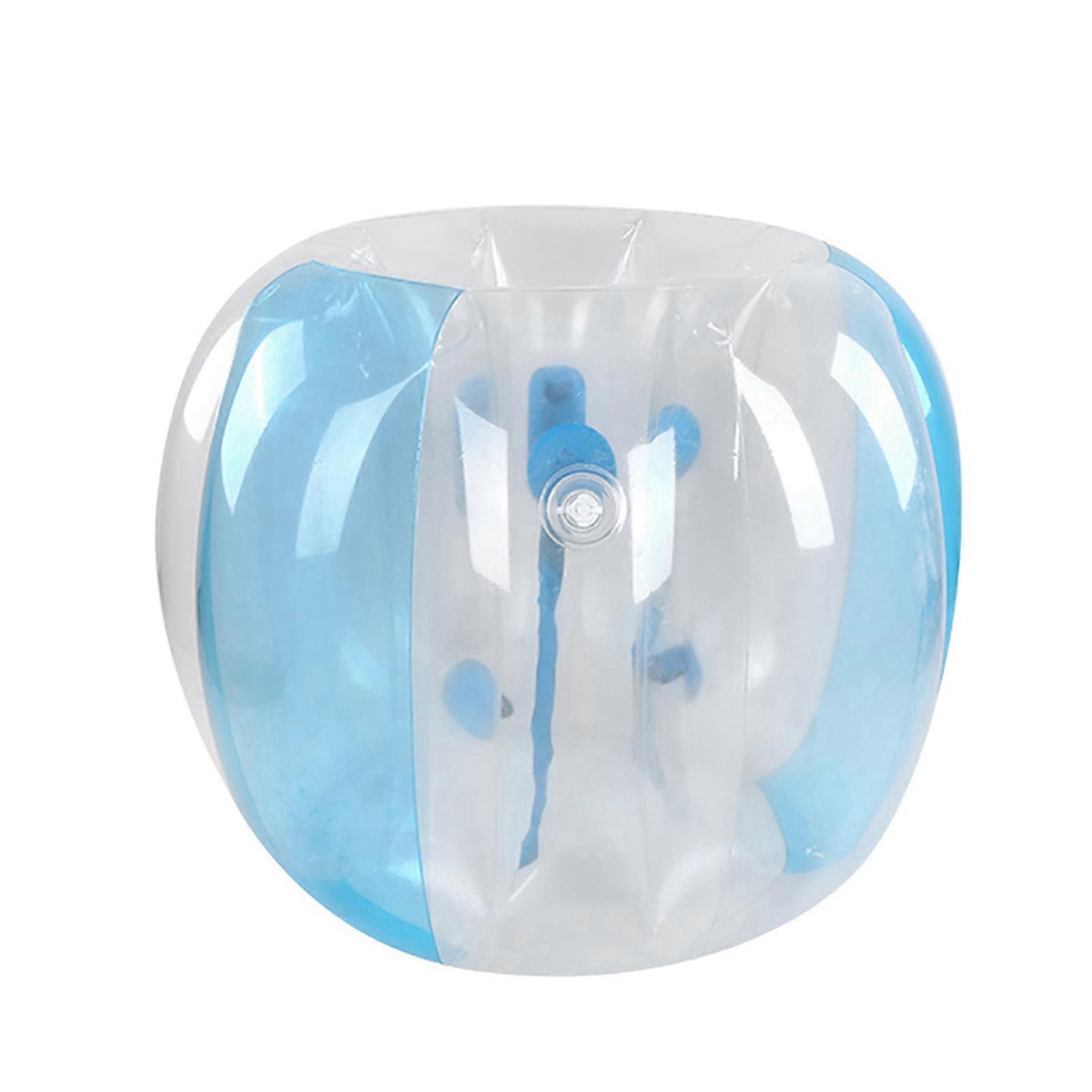 120cm Outdoor Bubble Balls Inflatable Football Toy for Adults Transparent Blue