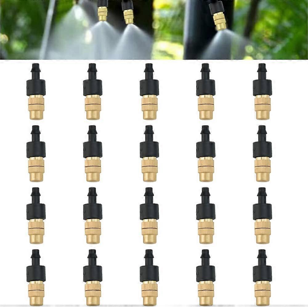 20 PCS Copper Brass Misting Nozzle Dripper Watering 3.7cm