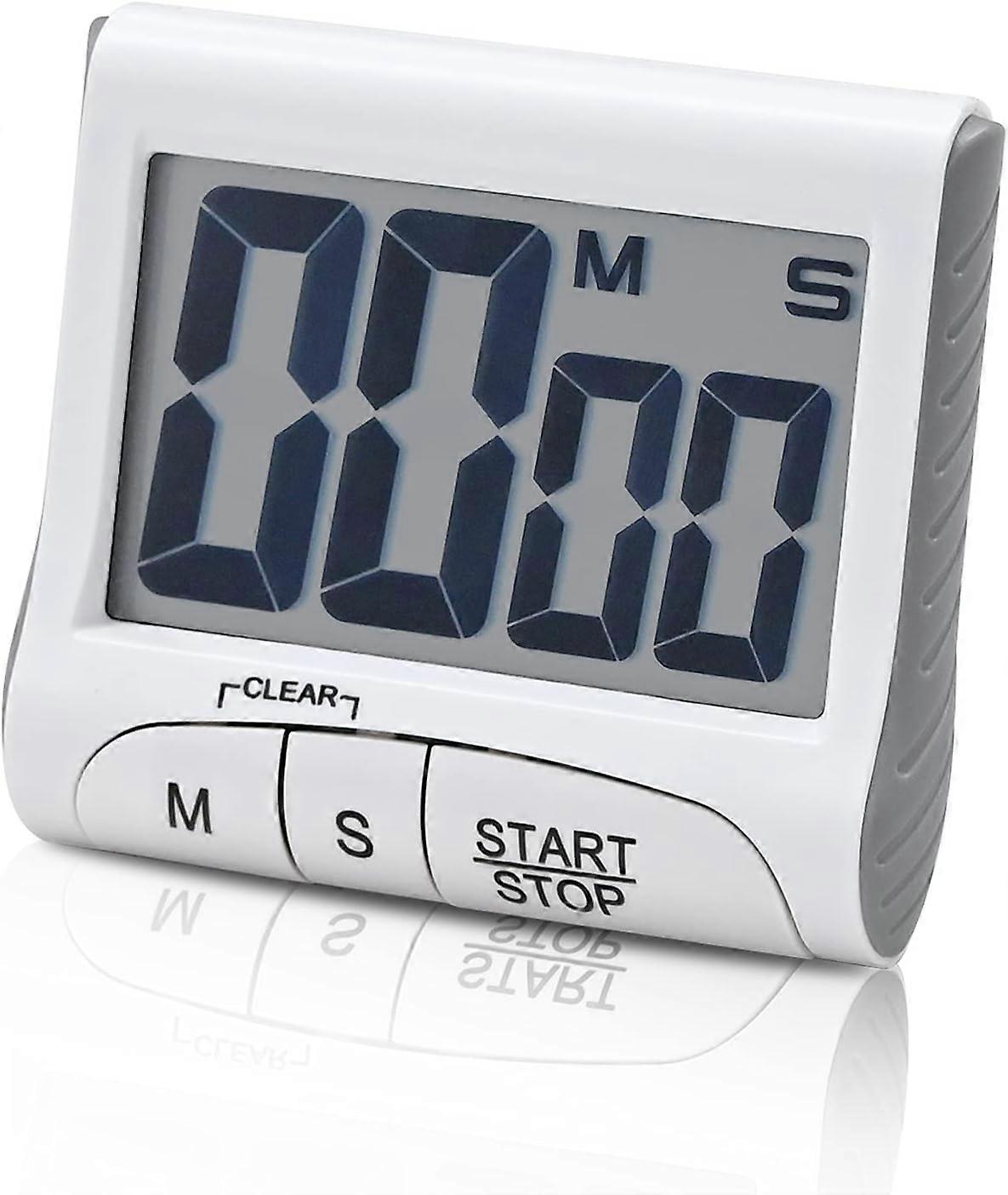 Digital timer (white, batteries not included), countdown timer large