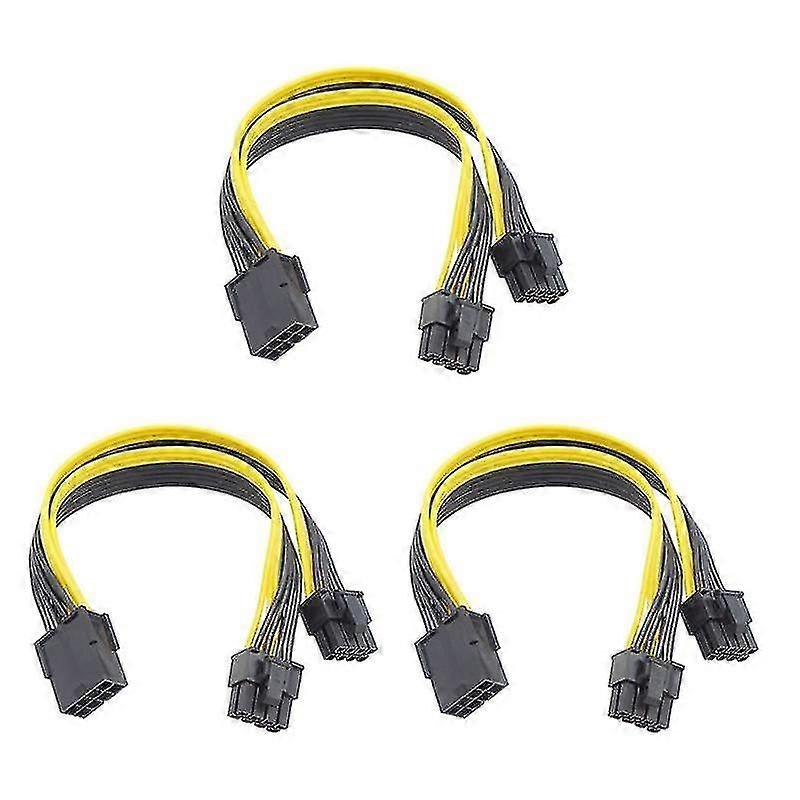 3pcs Pci-e 8pin Power Supply Splitter Cable-dt_Feb