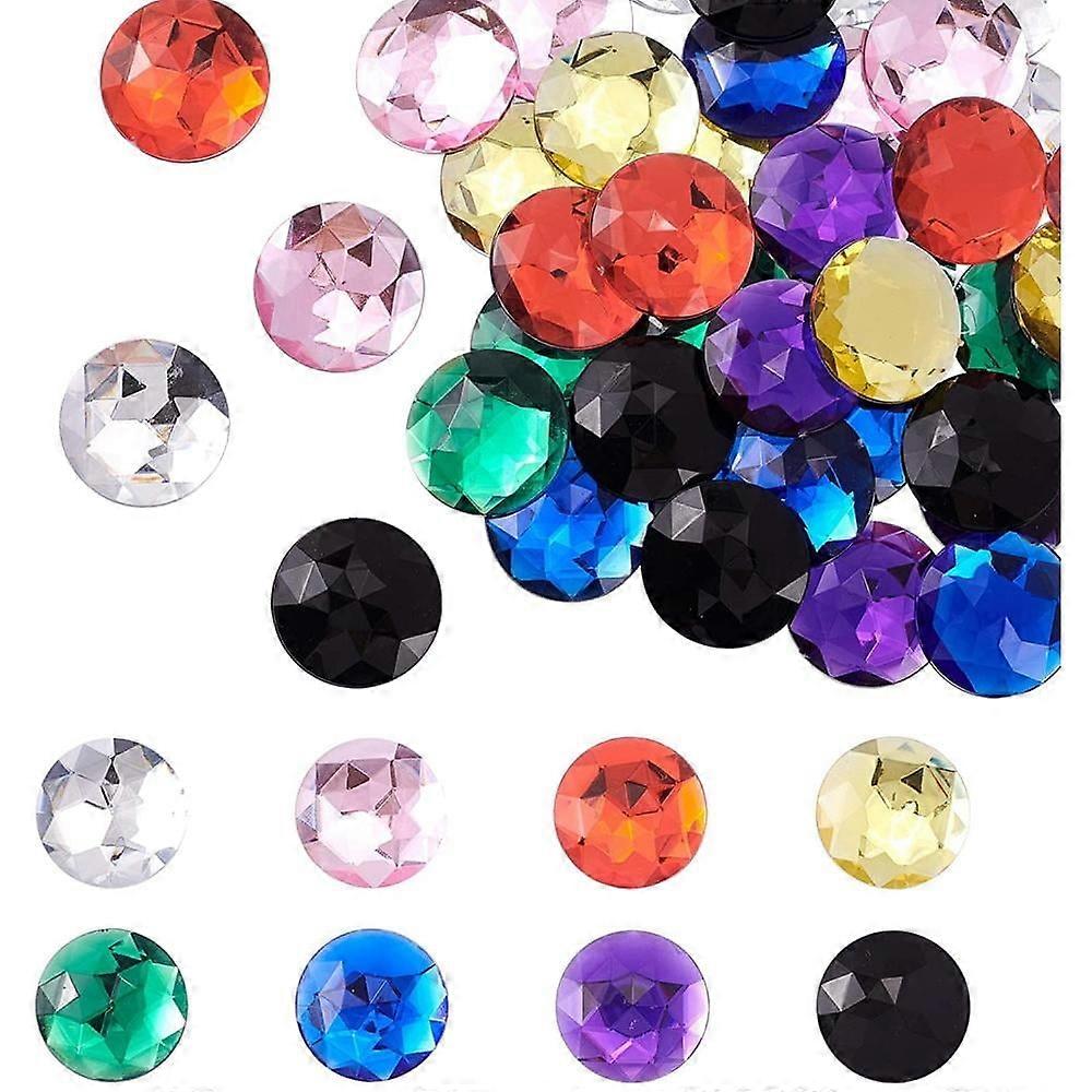 Acrylic Rhinestone Stickers for DIY Decoration and Crafts Faceted Mixed Color 30x6mm 48pcs/set
