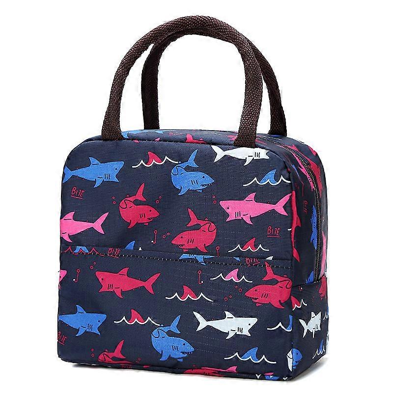 Practical Portable Lunch Bag Japanese Style Aluminum Foil Simple Oxford Cloth Large Capacity Lunch Bag