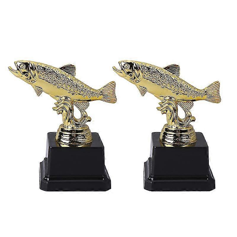 2pcs Kids Party Trophy Creative Award Trophy Plastic Fish Reward Trophy