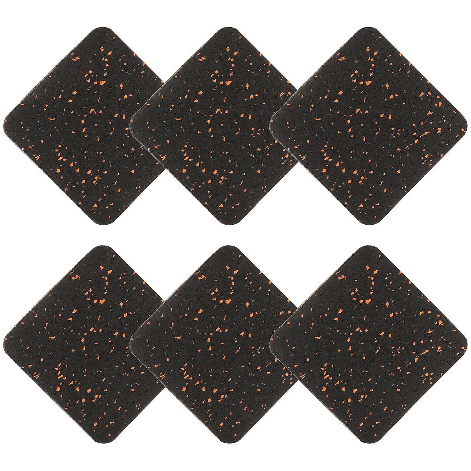 6Pcs Treadmill Mat Hardwood Floors Pad Treadmill Pad Treadmill Accessories Rubber Mats for Floor Gym
