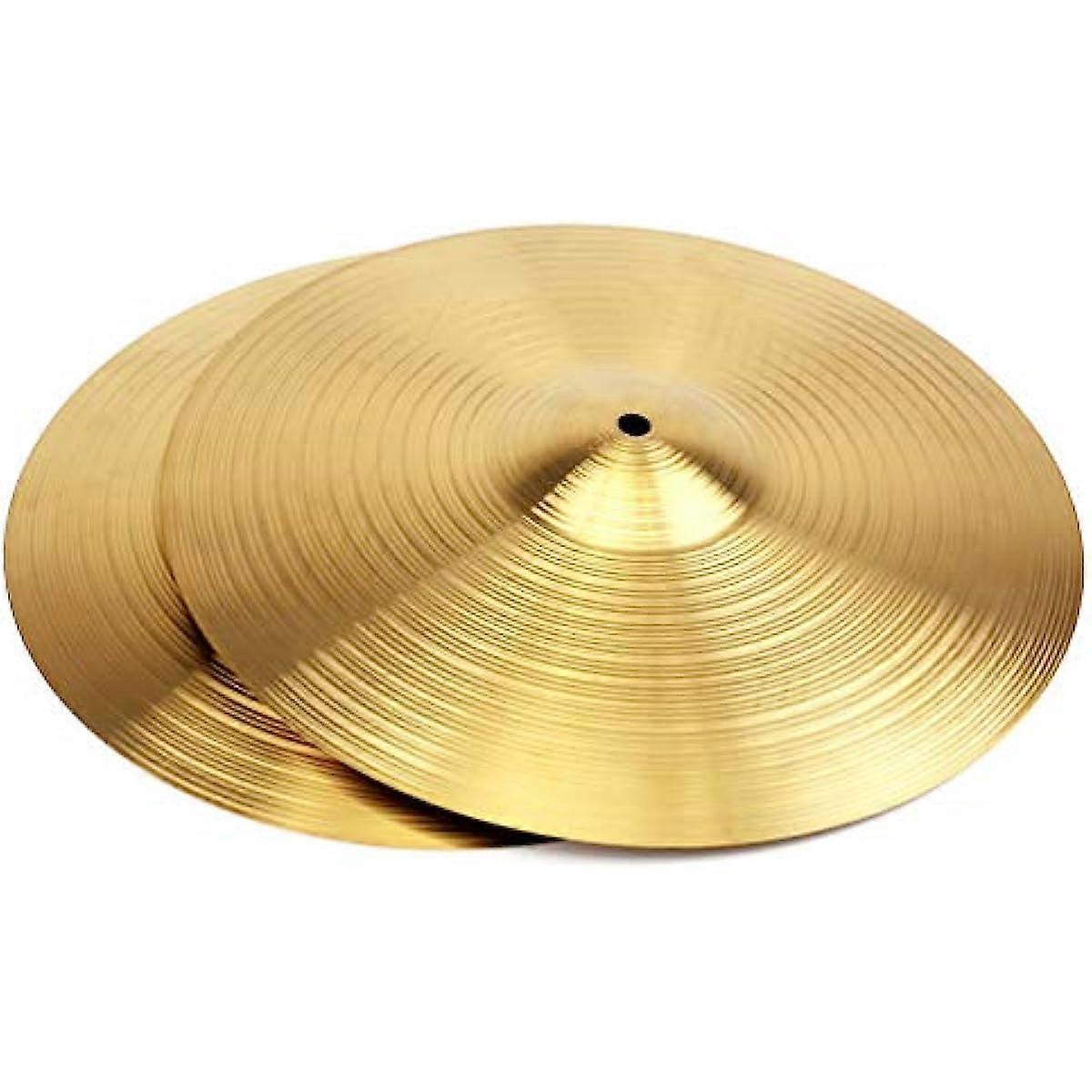 1 Piece Hi Hat Cymbals Crash/Ride Cymbal Brass Sturdy Hi-hat Cymbal for Drum Players Percussion Drum, 8-14 Inches