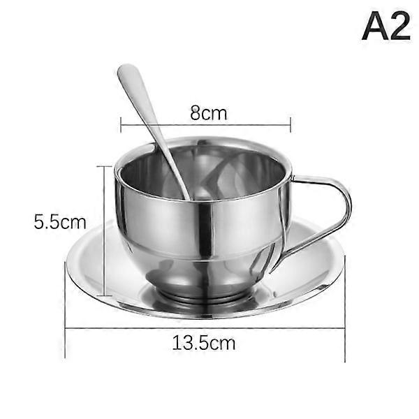 Coffee Cup Double Layer Heat Resistant Coffee Cup Set Stainless