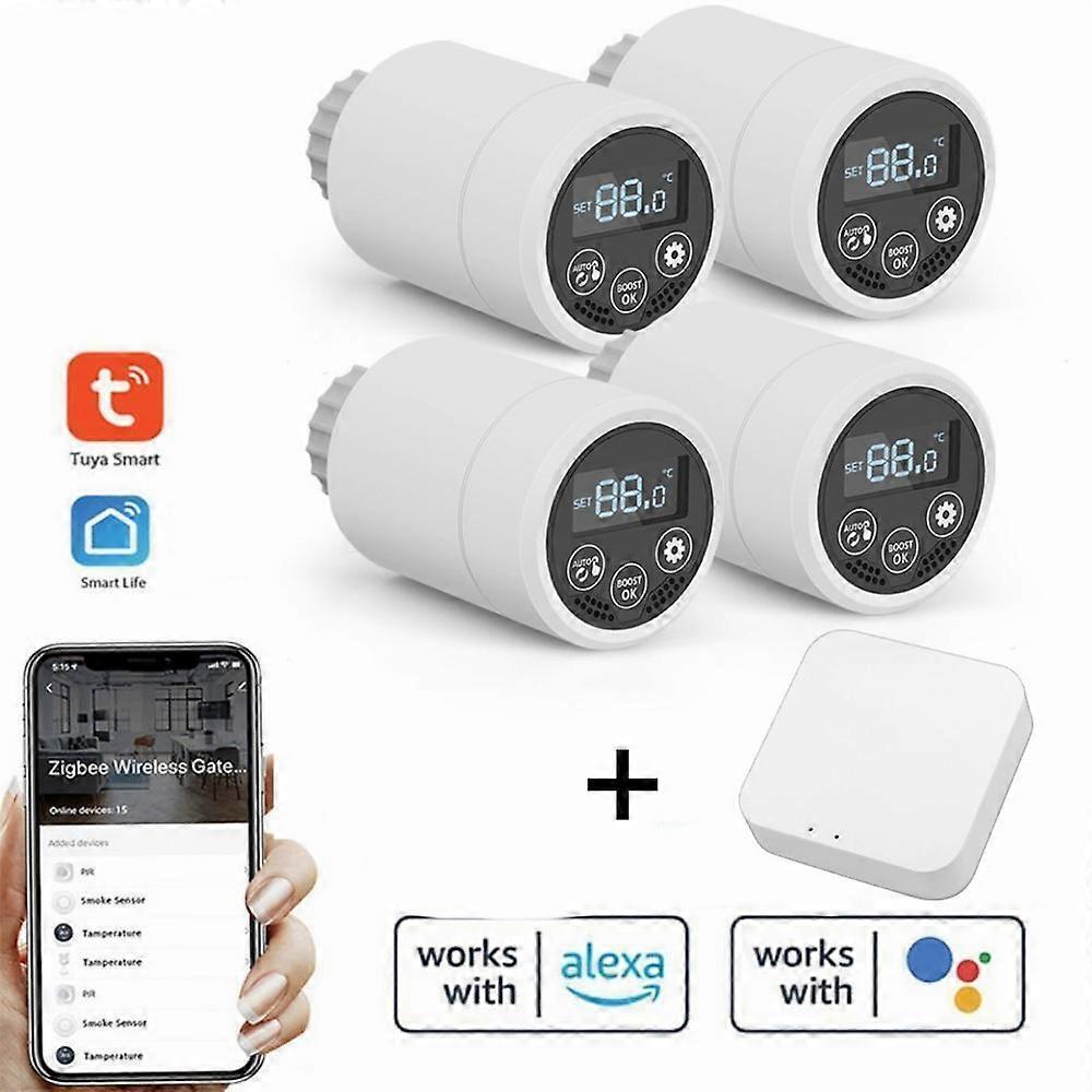 Tuya ZigBee Smart Temperature Controller Thermostatic Radiator Touchable Display new