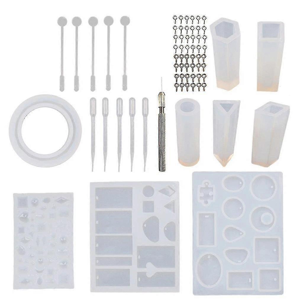 Diy Bracelet Pendant Epoxy Mold Set Resin Casting Molds And Tools Set 68pcs Q