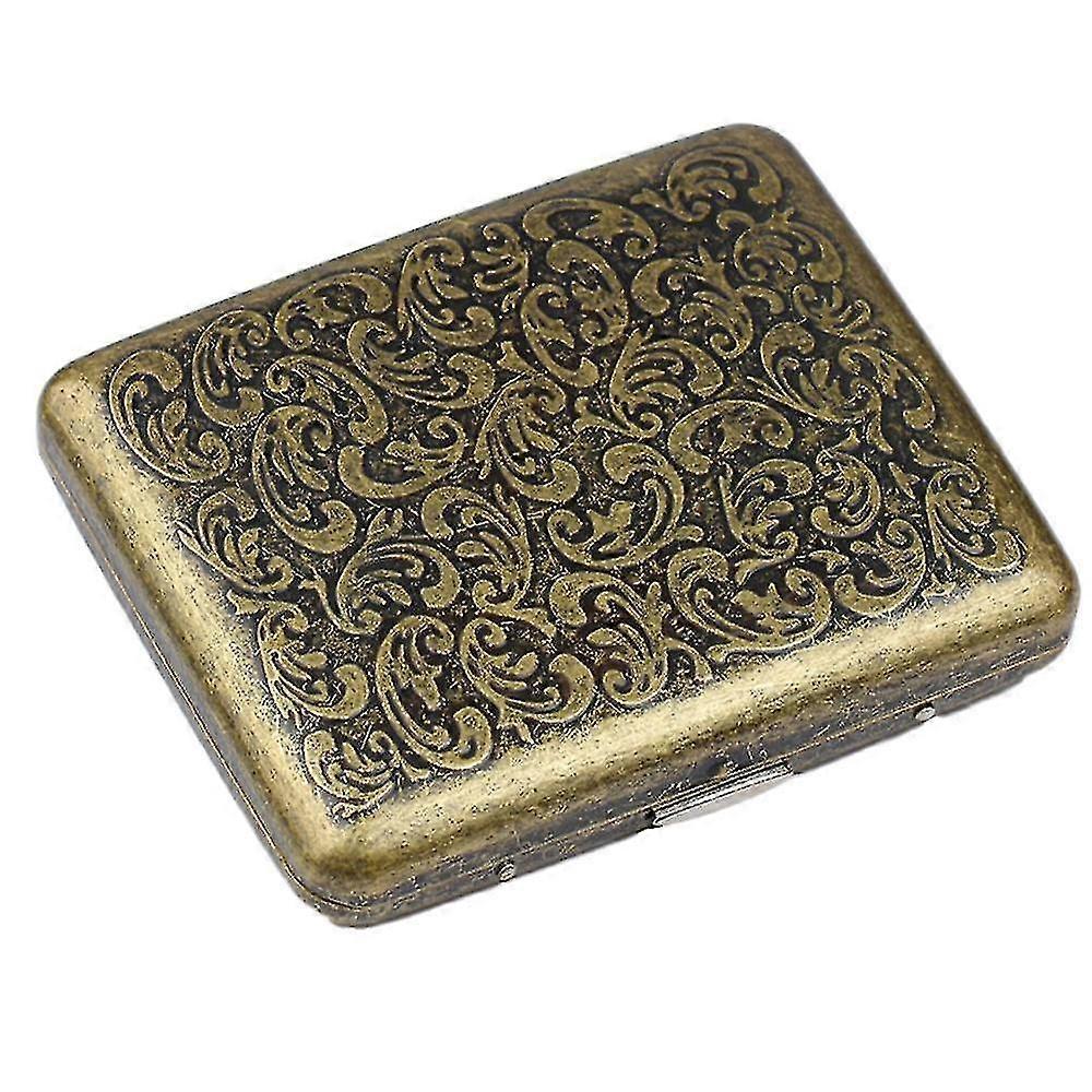 Cigarette Case, Metal Full Pack Cigarettes Box Holder Cigar Windproof