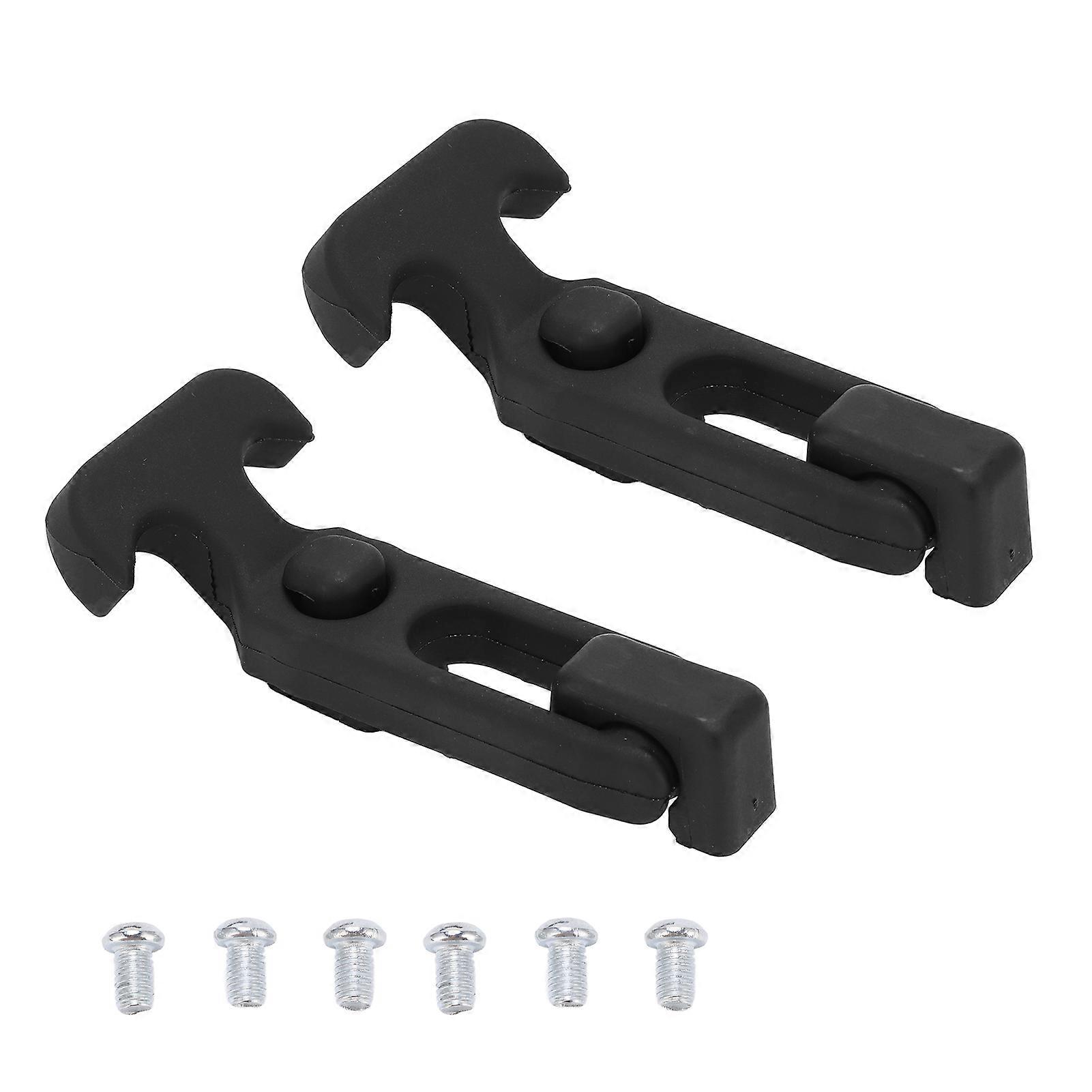 2Pcs Rubber Hood Catch T Handle Elastic Hasp Flexible Draw Latches with Screws for Toolbox