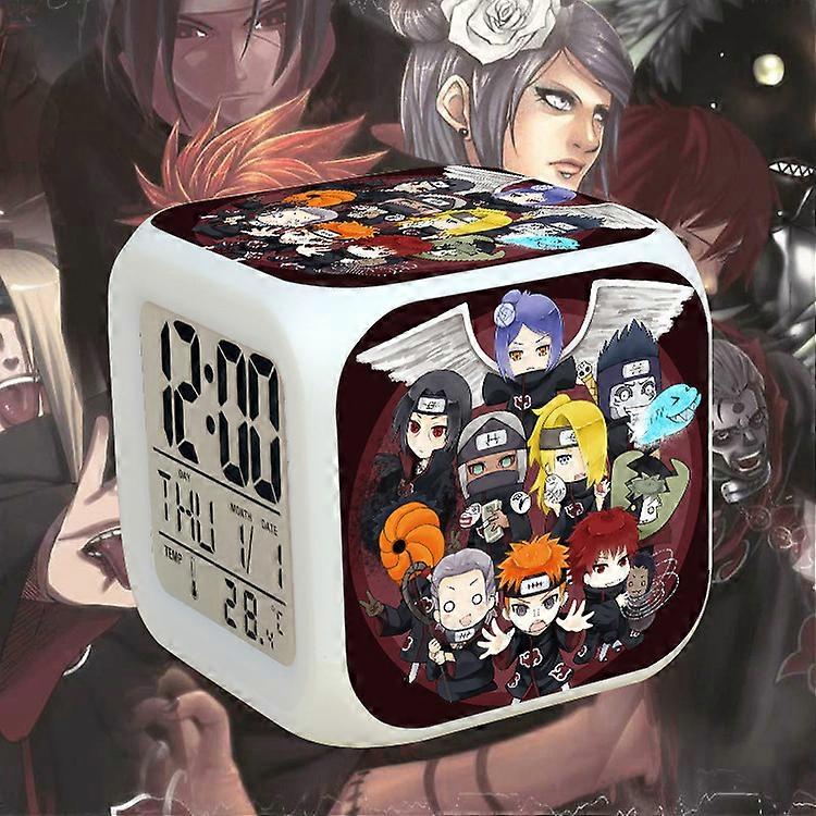 Wekity Naruto Alarm Clock Anime Colorful Color Changing Alarm Clock3