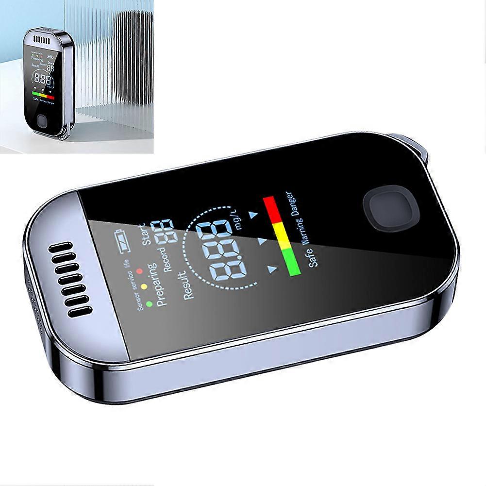 Digital Professional Breathalyzer High Precision Handheld Alcohol Analyzer LCD Display USB Rechargeable for Personal Use