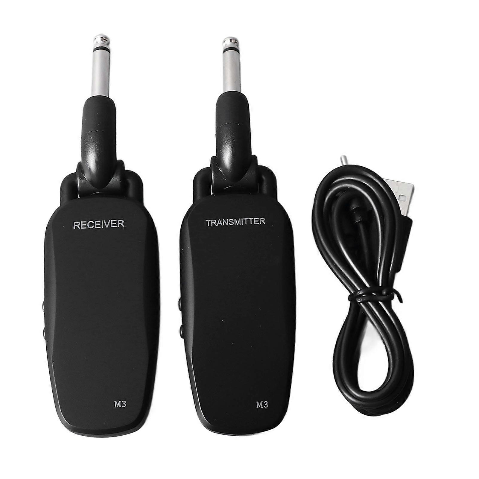 Wireless Guitar System Multifunctional Rechargeable Bass Transmitter Receiver for Violin Electric Instruments