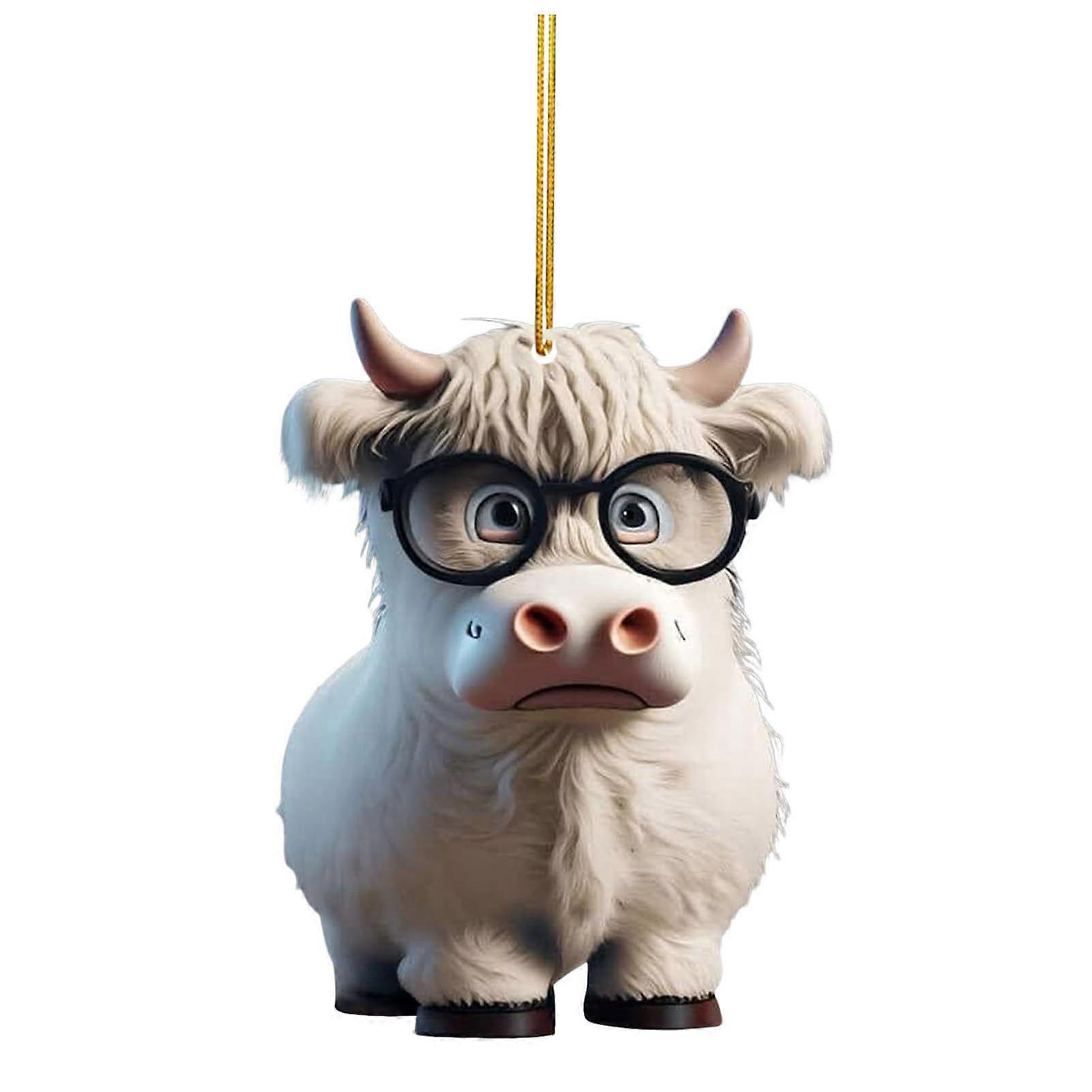 Christmas Cow Pendant Fashionable Innovative Small Decoration for Decoration