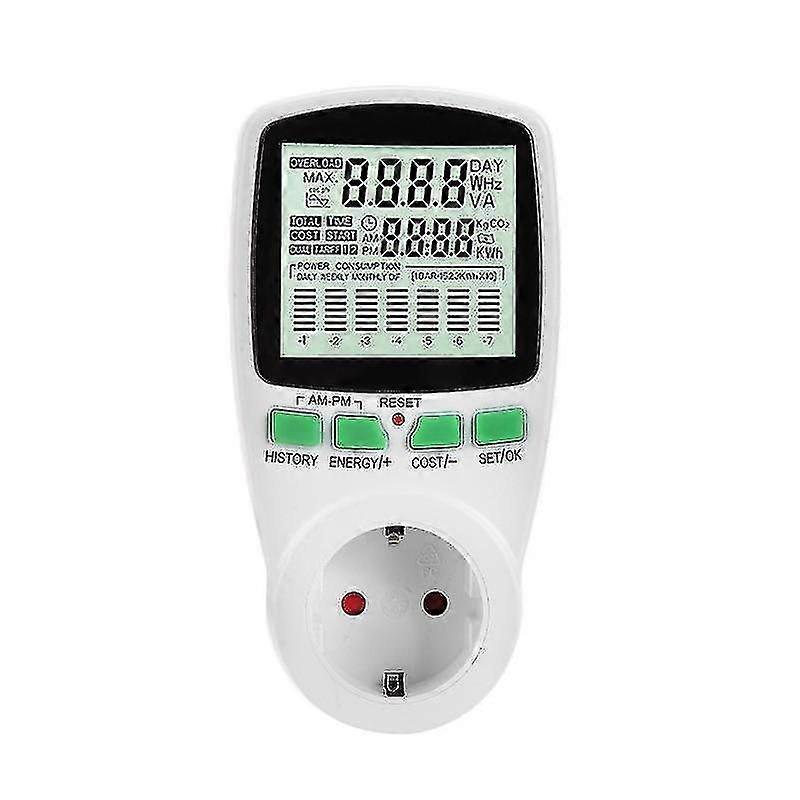 230vac 16a 3680w Digital Power Meter Socket Electric Wattmeter Power Analyzer Electronic Energy Meter Measuring Outlet Socket
