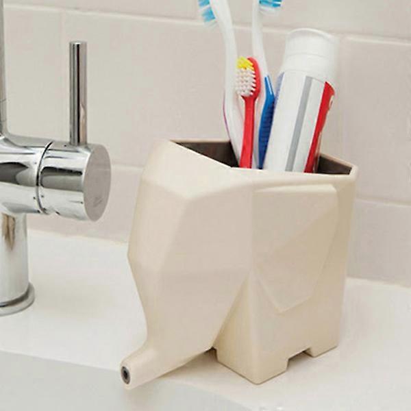 Elephant Toothbrush Holder Bathroom Storage Organizer Kitchen Tableware Rack with Water Drainer