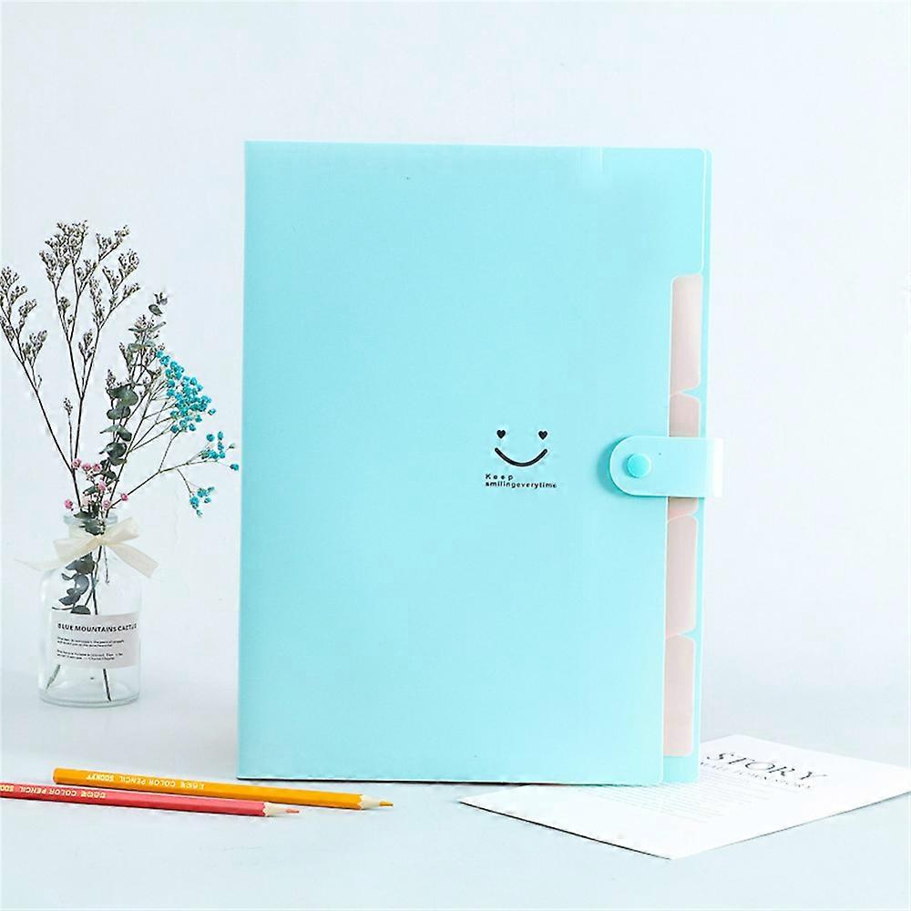 A4 Paper Expanding File Folder with 5 Pockets Accordion Document Organizer