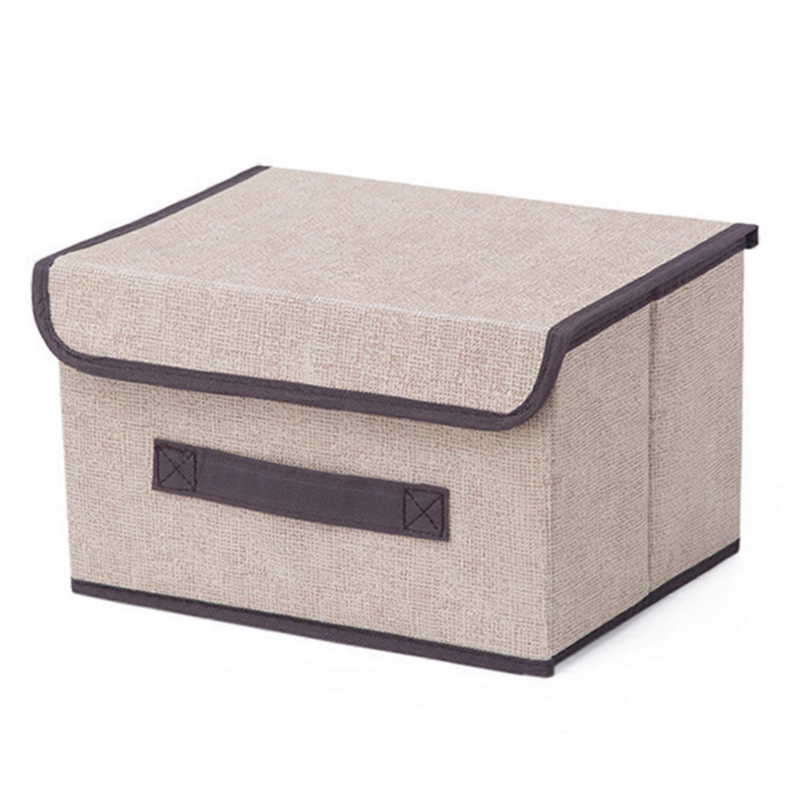 Fabric Storage Bins with Lids with Flip-Top Lid Storage Box for Shelf Laundry Room Nursery