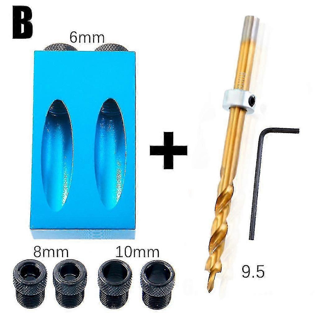 Pocket Hole Drilling Kit Woodworking Oblique Drill Guide Set