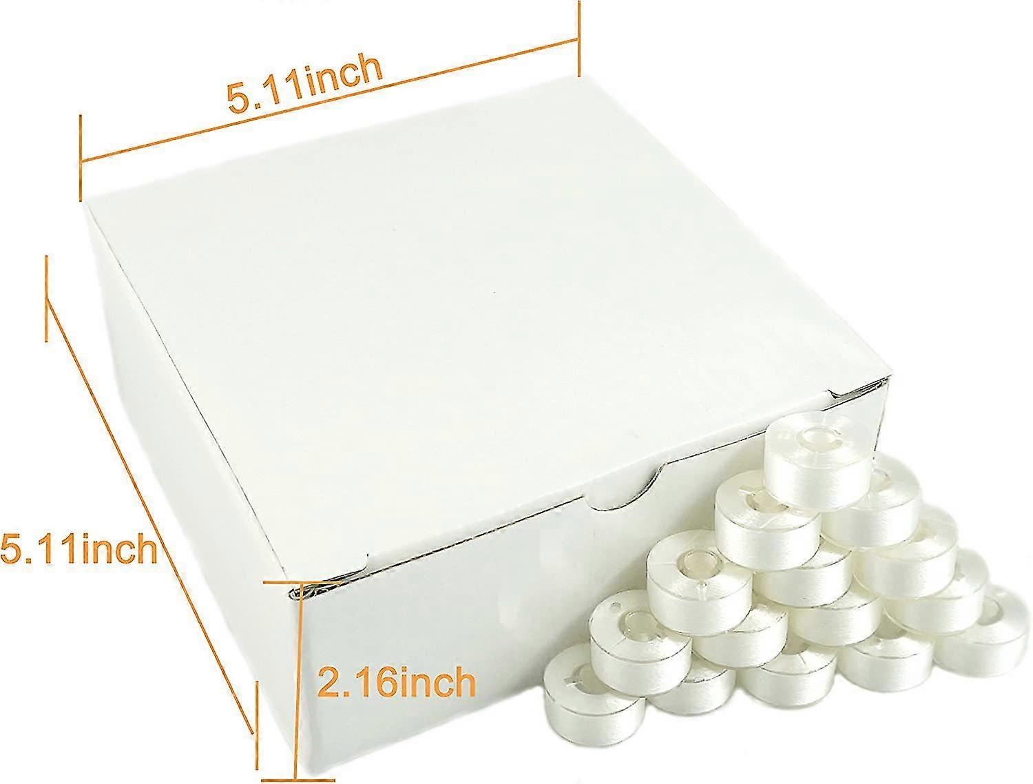 144pcs White 60s/2(90wt) Prewound Bobbin Thread Plastic Size A Sa156 For Embroidery And Sewing Machine Polyester Thread Sewing Thread