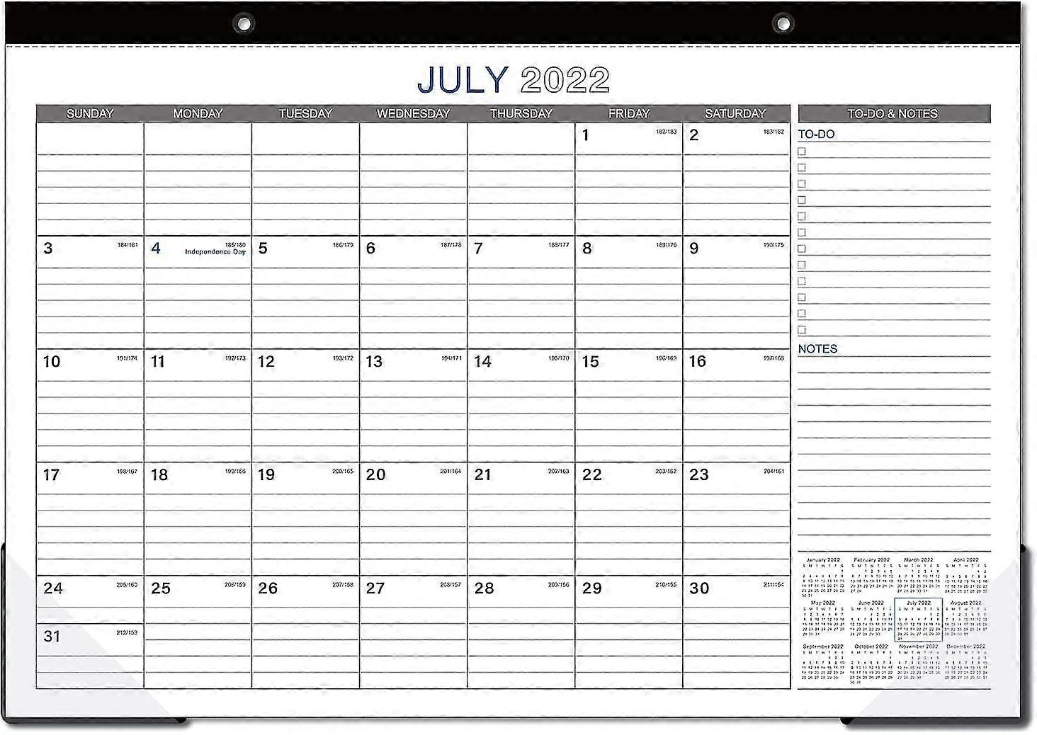 Ghyt 2022-2023 Desk Calendar - 18 Months Large Monthly Desk Calendar From July 22 - December 23, 17" X 12", Desk Pad, Large Ruled Blocks, To-do List &
