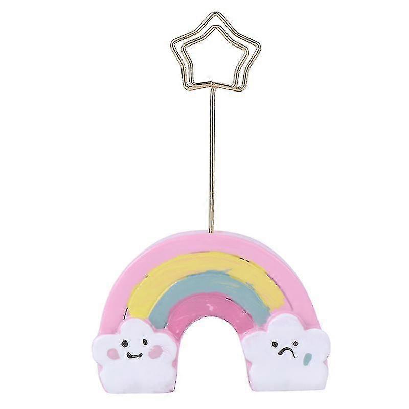 Cartoon Message Clip Clip Memo Holder Table Place Holder Stand For Wedding Banquet (rainbow)
