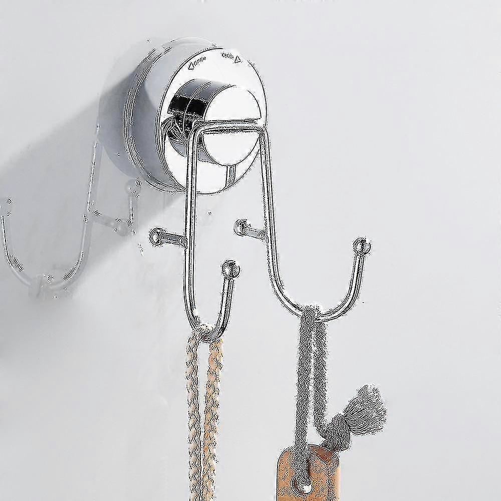 Stainless Vacuum Suction Cup Swivel Double Wall Hook