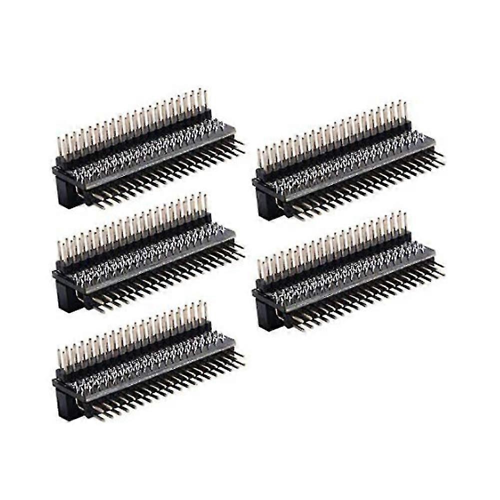 5pcs Gpio Edge Extension For 4b / 3b+ / 3b / Zero W / Zero Male Header Double Row Straight Gpio Hea