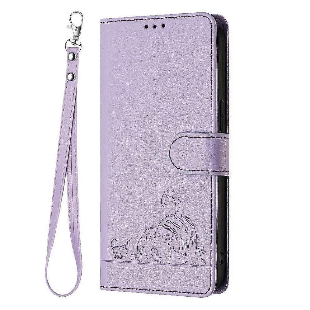 Huawei P50 PRO Cat RFIDカードスロットホルダーキックスタンドウォレットフリップカバー用ケース