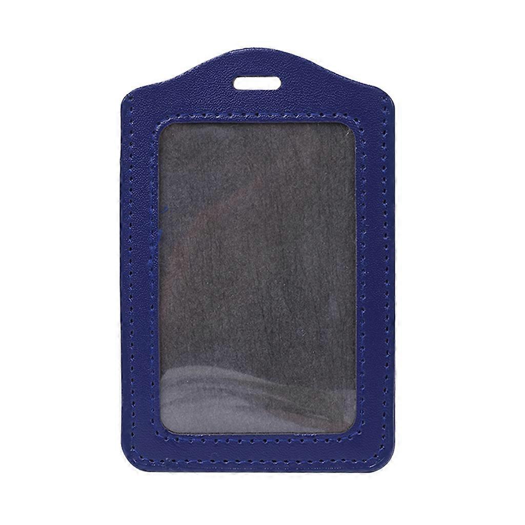 10 Colors ID Window Business Work Card Holder Leather for Case Badge Vertical Ty