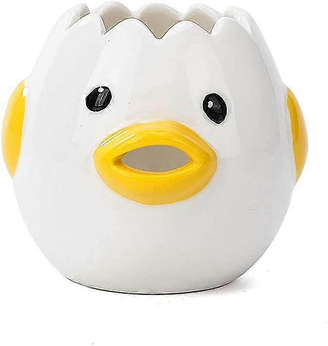 Egg Separator, Ceramic Yolk Egg White Separator, Portable Kitchen Gadget Baking Tool Egg White