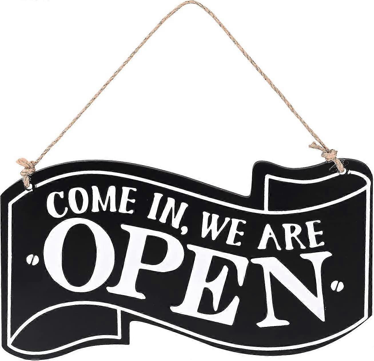 Open Closed Sign For Shop 14x25cm Wooden Plaque Sign Decorative Wooden Sign Open Close Door Hanging Sign Double Sided Sign Come In We Are Open Come Ag