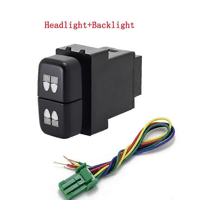 1pc Dual key switch dual switch fog lights radar power supply LED Headlight Switch Button for Mitsubishi Pajero V73
