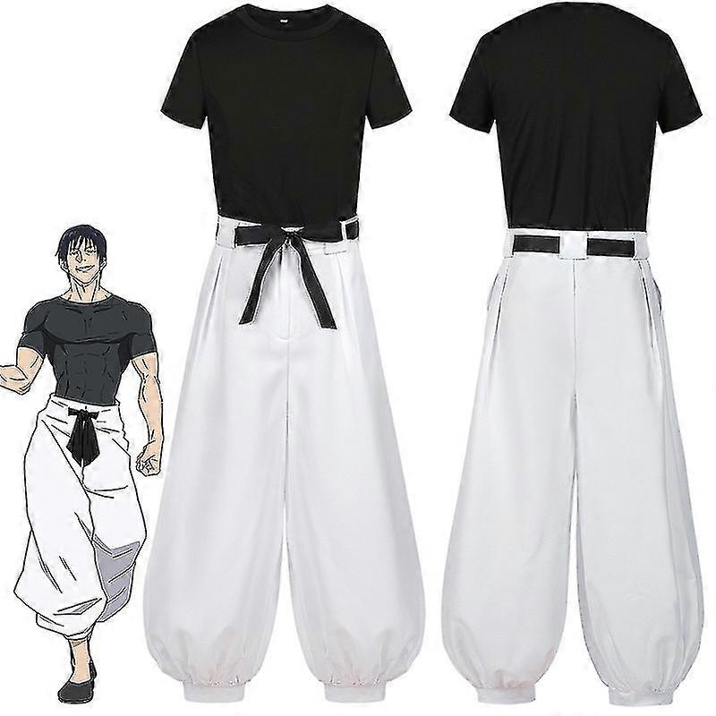 أنيمي Jujutsu كايسن فوشيغورو توجي تأثيري زي الكبار للجنسين كم قصير أعلى السراويل بدلة هالوين حزب موحد