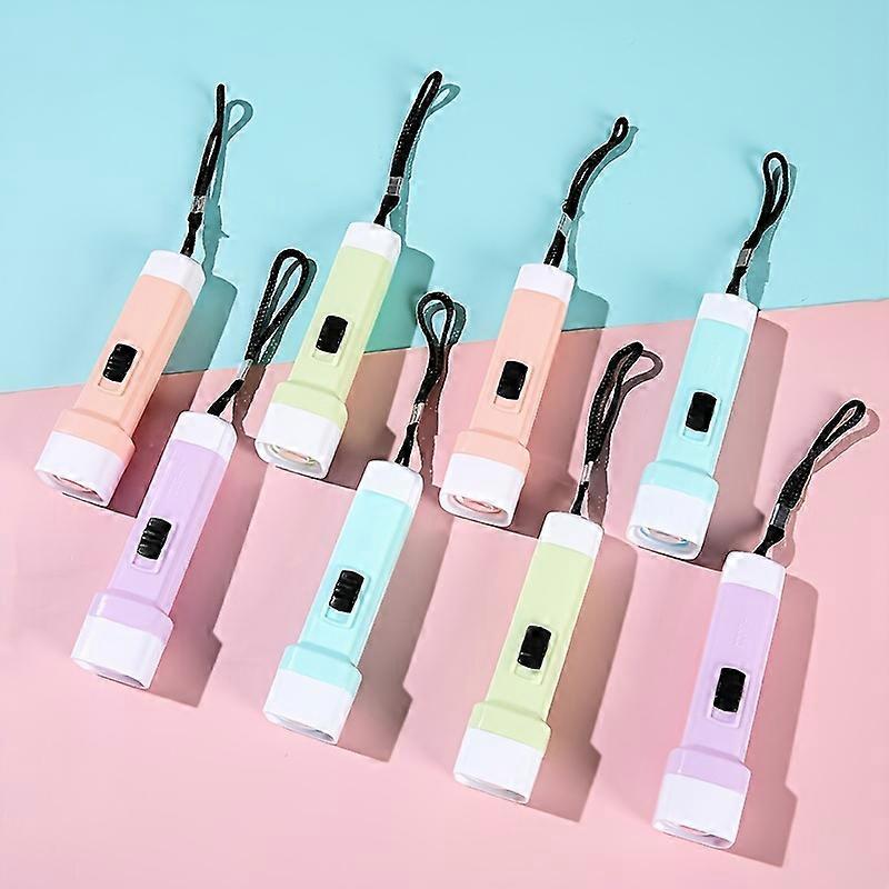 24pcs Mini Flashlight Multicolor LED Lightweight Handheld Flashlight with Lanyard