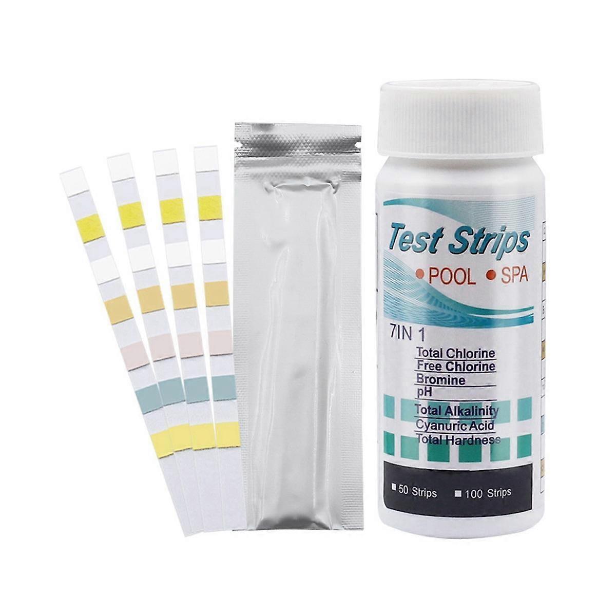 7-In-1 Swimming Pool Test Paper Ph Test Paper Water Quality Test Paper Residual Chlorine Test Paper