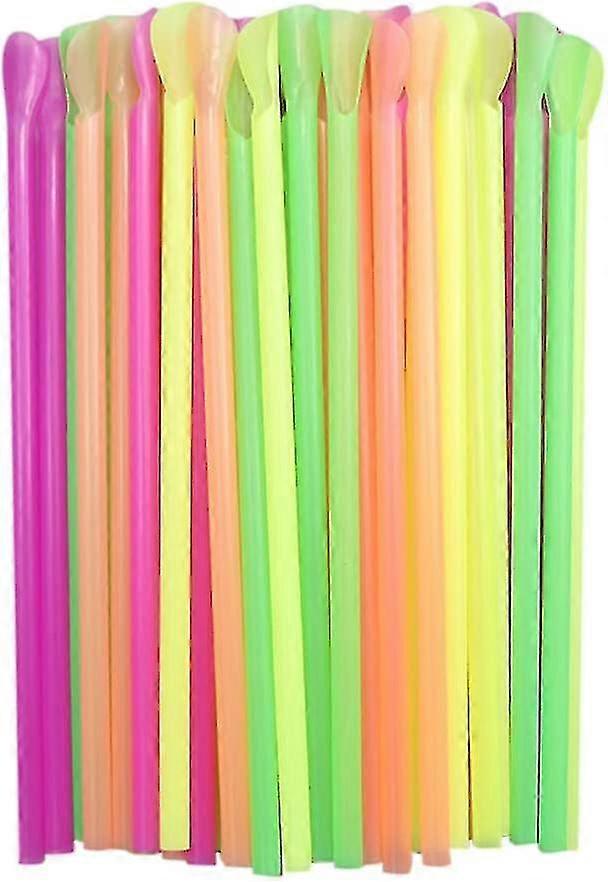 200 قطعة قش سلوشي ، قش جامبو واسع ، قش ملعقة مغرفة للعصائر سلاشيز مخاريط ثلجية مخاريط ثلجية عصير ميلك شيك