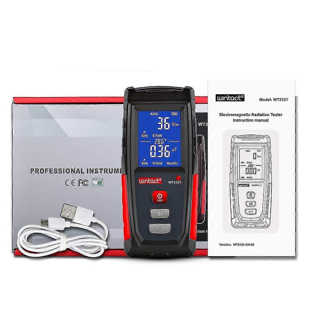 emf meter smart digital electromagnetic fields radiation detector meter rechargeable