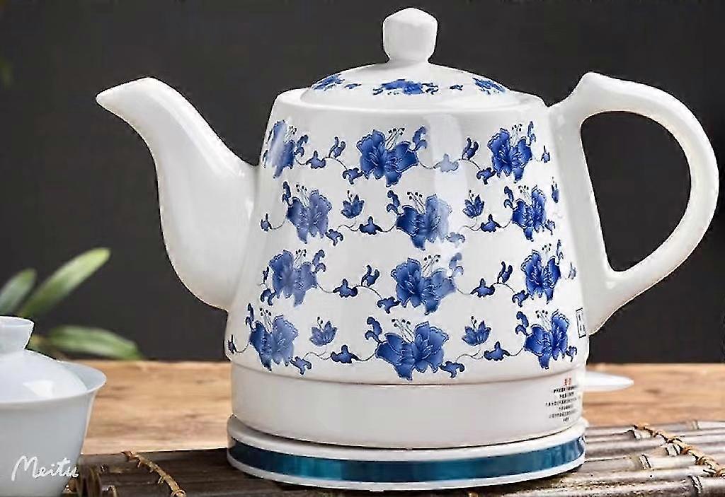 Ceramic Kettle, Floral Pattern - 1.2 L