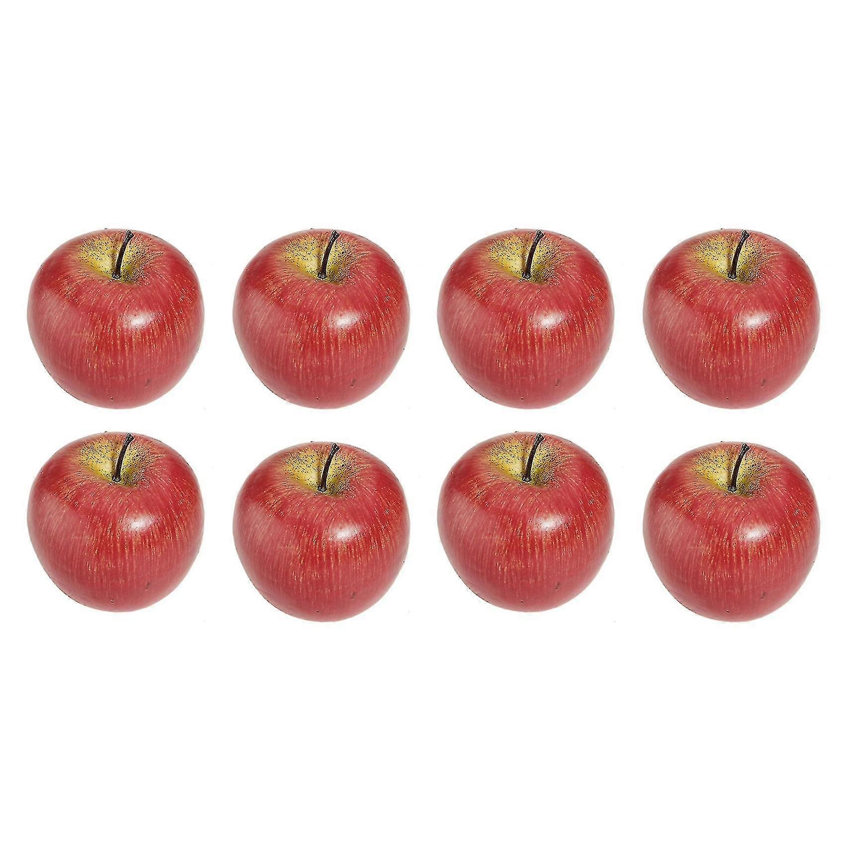 8 Large Artificial Red Apples-decorative Fruit