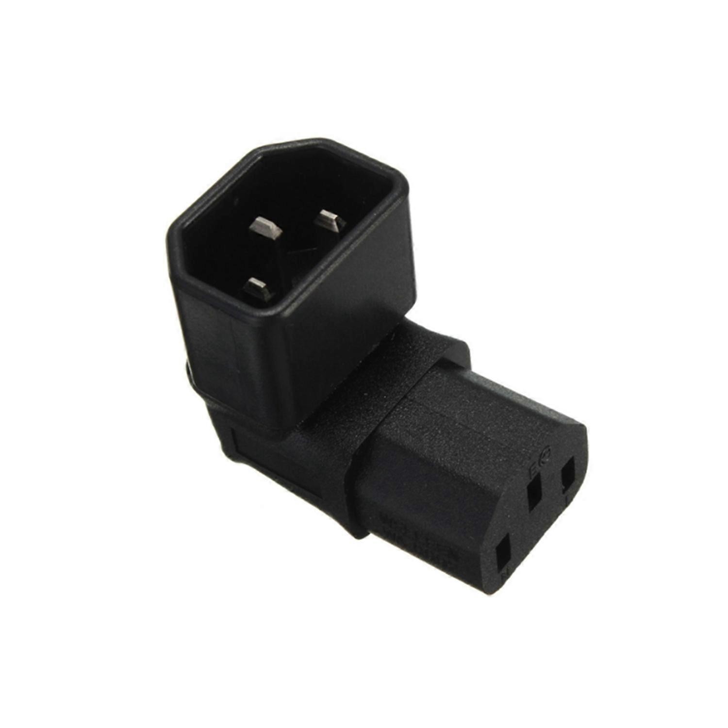 IEC C14 connector top cable, rectangular, 90 IEC C13 socket power extension adapter