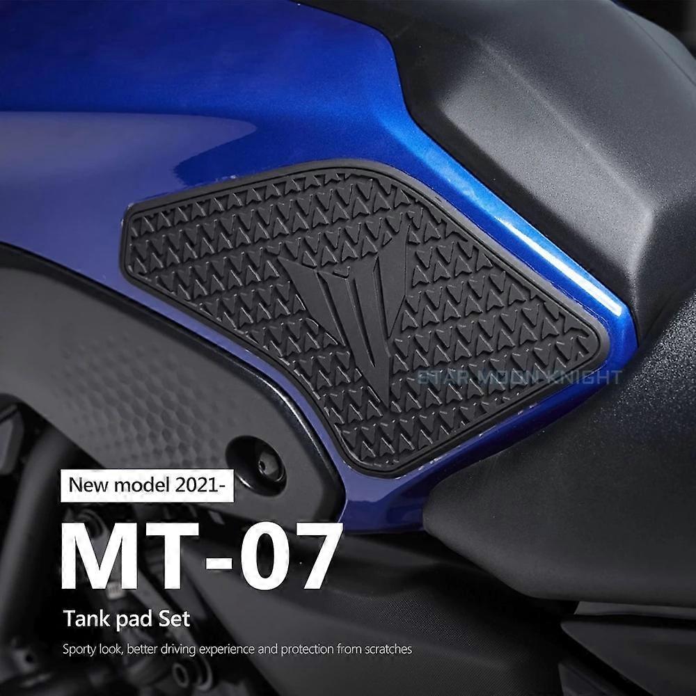 لياماها MT 07 MT07 MT-07 2021 - وسادة خزان الوقود الجانبية وسادات خزان الخزان ملصقات حامية ملصقات ملصقات الغاز قبضة الركبة وسادة الجر Tankpad
