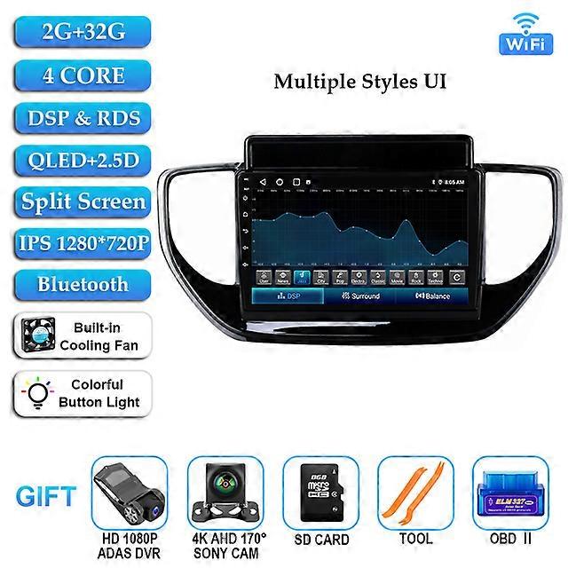 Android 12 For Hyundai Solaris Accent 2 II 2020 - 2021 Car Radio Multimedia Video Player Navigation GPS No 2 Din DVD Carplay