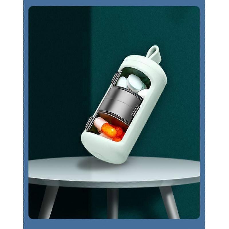Rose 3 compartiments 7 jours médecine pilulier, 3 fois quotidien pilulier mini portable résistant à la lumière, imperméable à l’eau pour les voyages