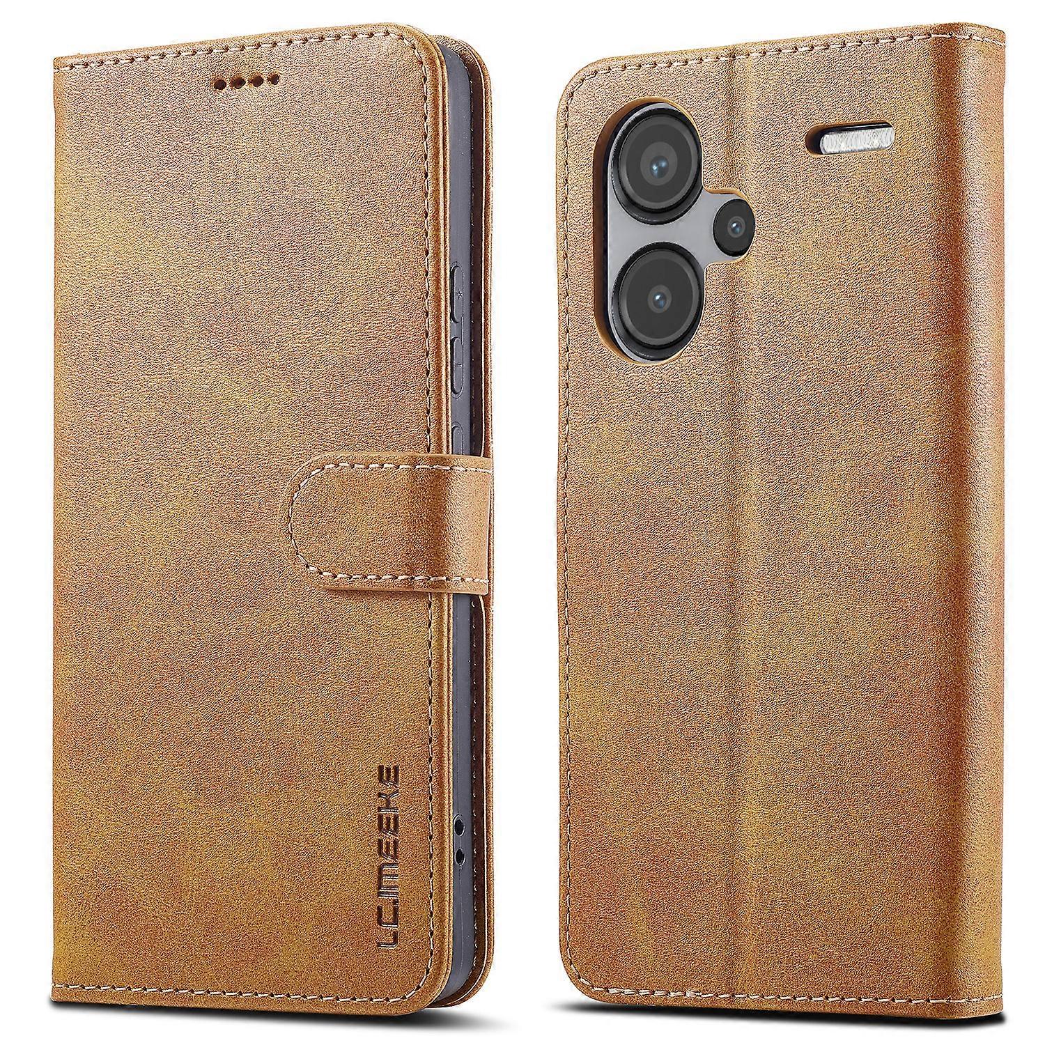LC.IMEEKE For Xiaomi Redmi Note 13 Pro+ 5G Case Calf Texture Leather Wallet Folio Flip Phone Cover