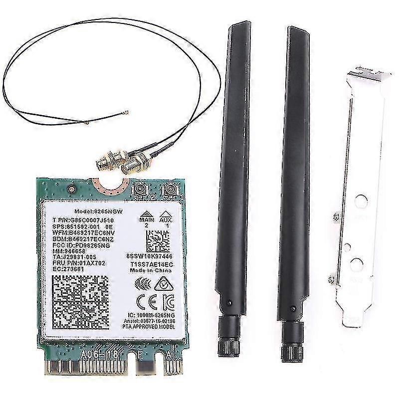 Network Adapter 8265ngw Bt4.2 5ghz 2.4ghz(160mhz) Wifi Antennas For Windows 10