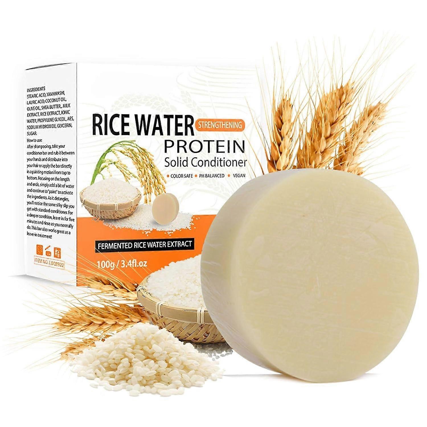 Rice Water Conditioner, Solid Conditioner, Damaged & Oily Hair, Natural ...