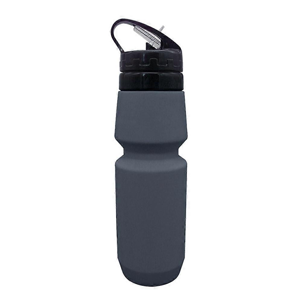 Collapsible Water Bottle, Premium & Silicone Foldable Hiking Water Bottles, & Reusable,Black