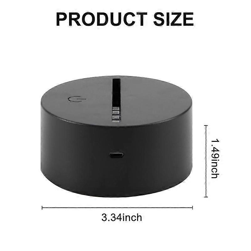 6 Pieces 3D Night LED Light Lamp Base 16 Colors Base, Decorative Light Lamp Base for Acrylic and Re