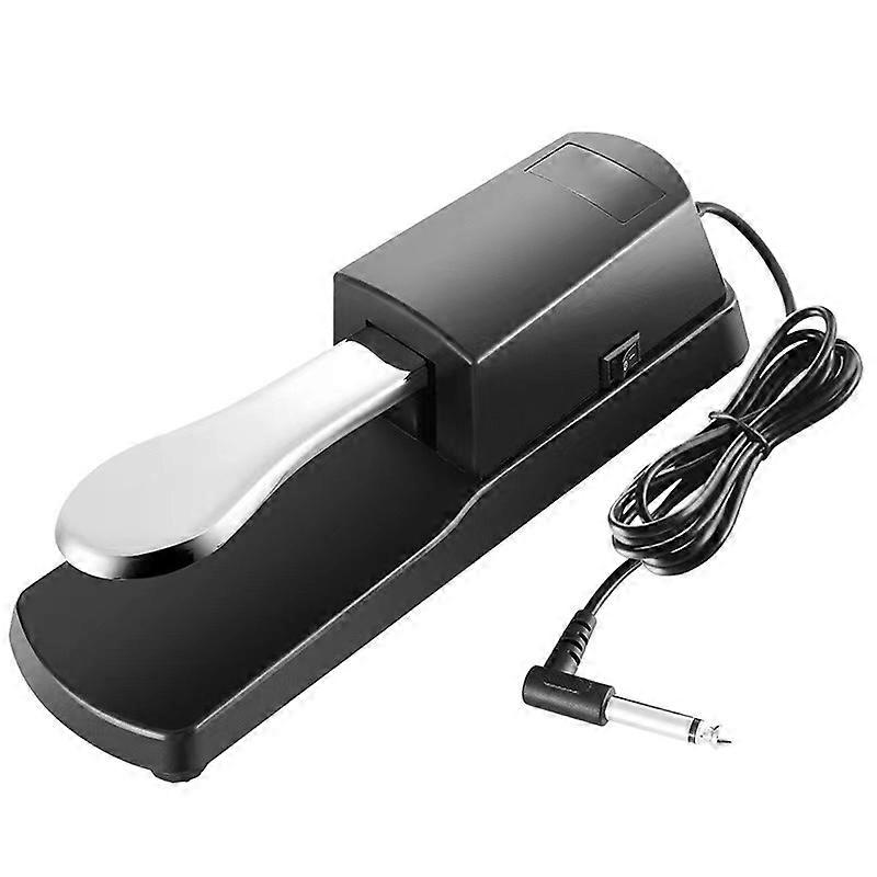 Piano Sustain Pedal, Universal Non-Slip Damper with Piano Style Action and Polarity Switch for Piano/MIDI Keyboard Synthesizer/Electronic Piano and O
